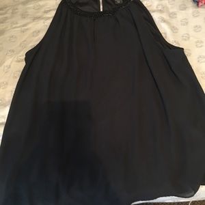 Lane Bryant sleeveless blouse with beaded neckline